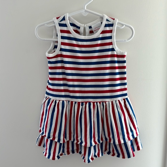 Hanna Anderson 2T red, white and blue striped sleeveless dress. - Picture 1 of 3